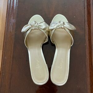 Lilly Pulitzer Metallic Gold Knot Sandals